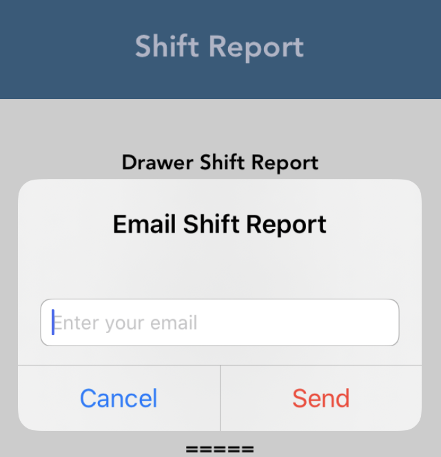 Email your Shift Report